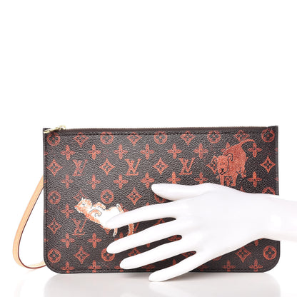 Louis Vuitton Catogram Neverfull MM GM Pochette Marron 2 of 7