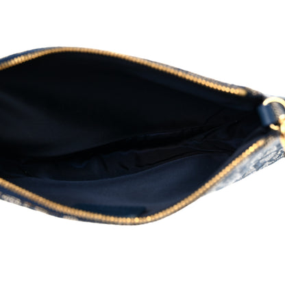 Christian Dior Monogram Mini Saddle Pochette Navy 5 of 11