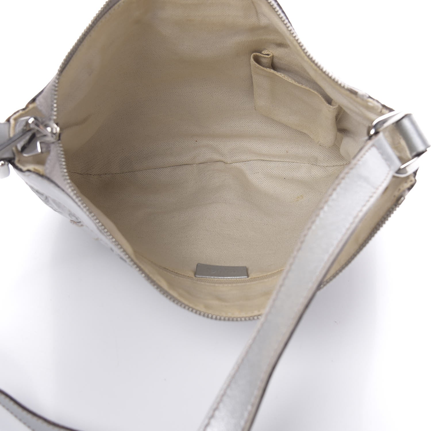 Gucci Guccissima Small D Ring Messenger Silver 5 of 19