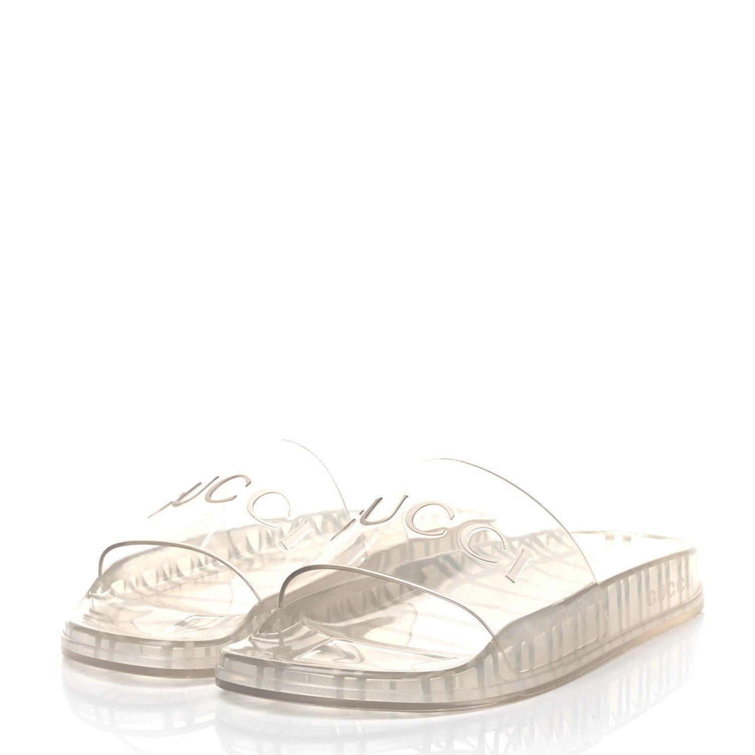 Gucci Rubber Mens Pursuit Slide Sandals 8 Transparent 3 of 7