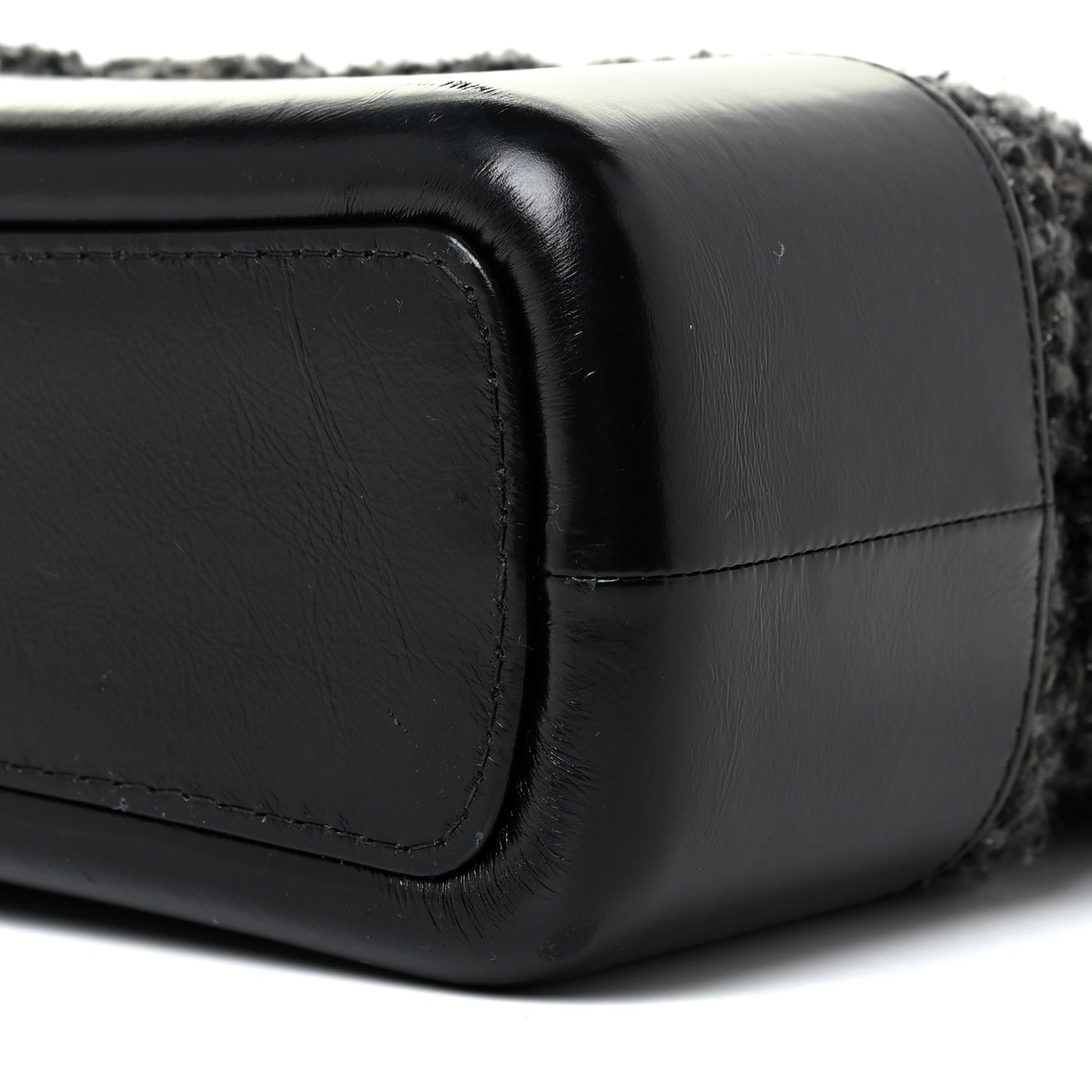 Tweed Calfskin Quilted Medium Gabrielle Hobo Black
