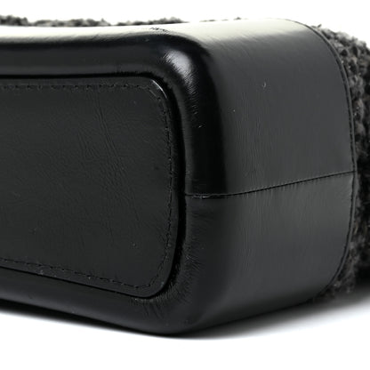 Chanel Tweed Calfskin Quilted Medium Gabrielle Hobo Black 10 of 17
