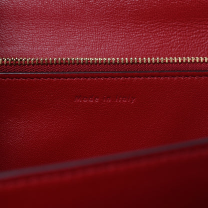 Celine Box Calfskin Medium Classic Box Flap Bag Red 6 of 9