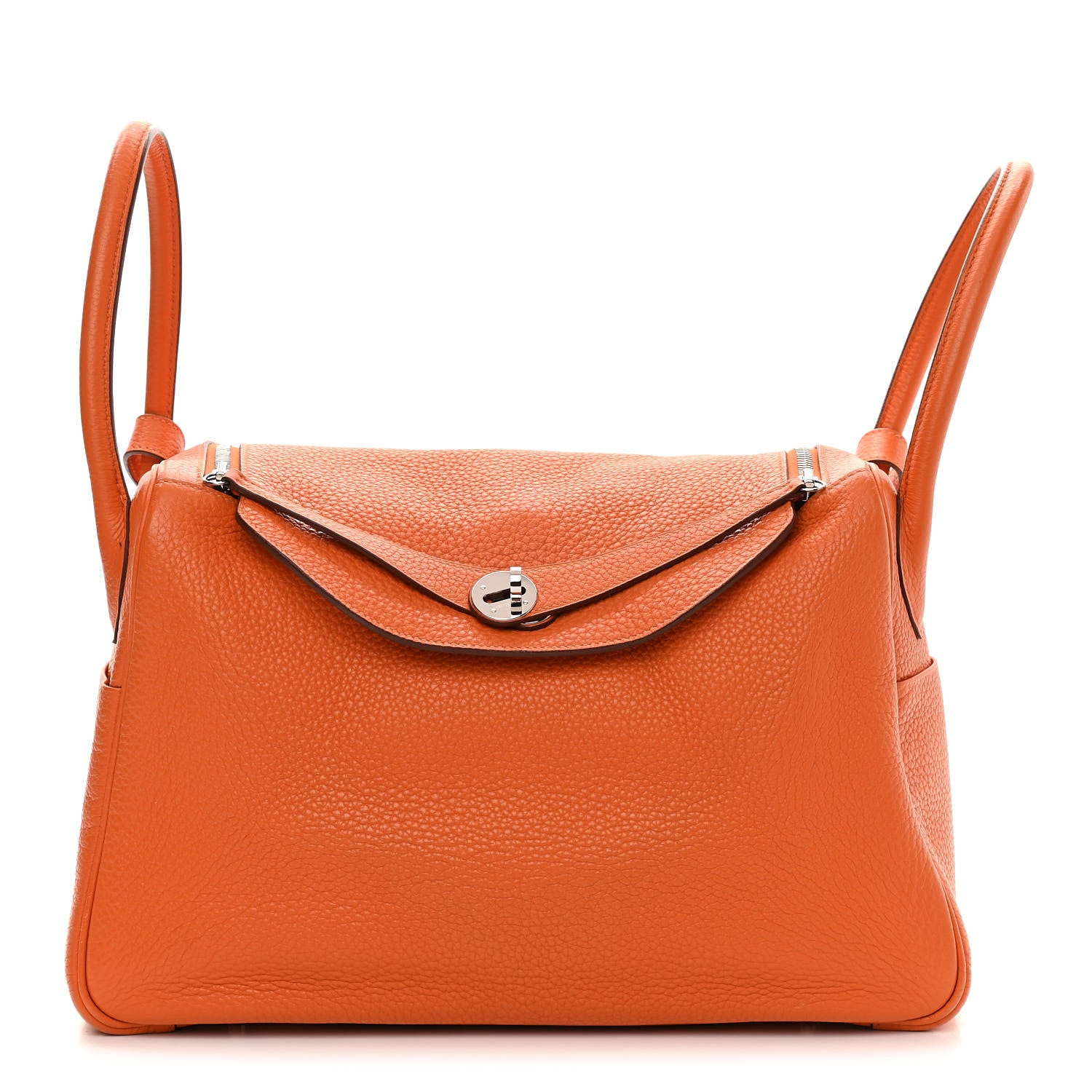 Hermes Taurillon Clemence Lindy 34 Orange 1 of 12
