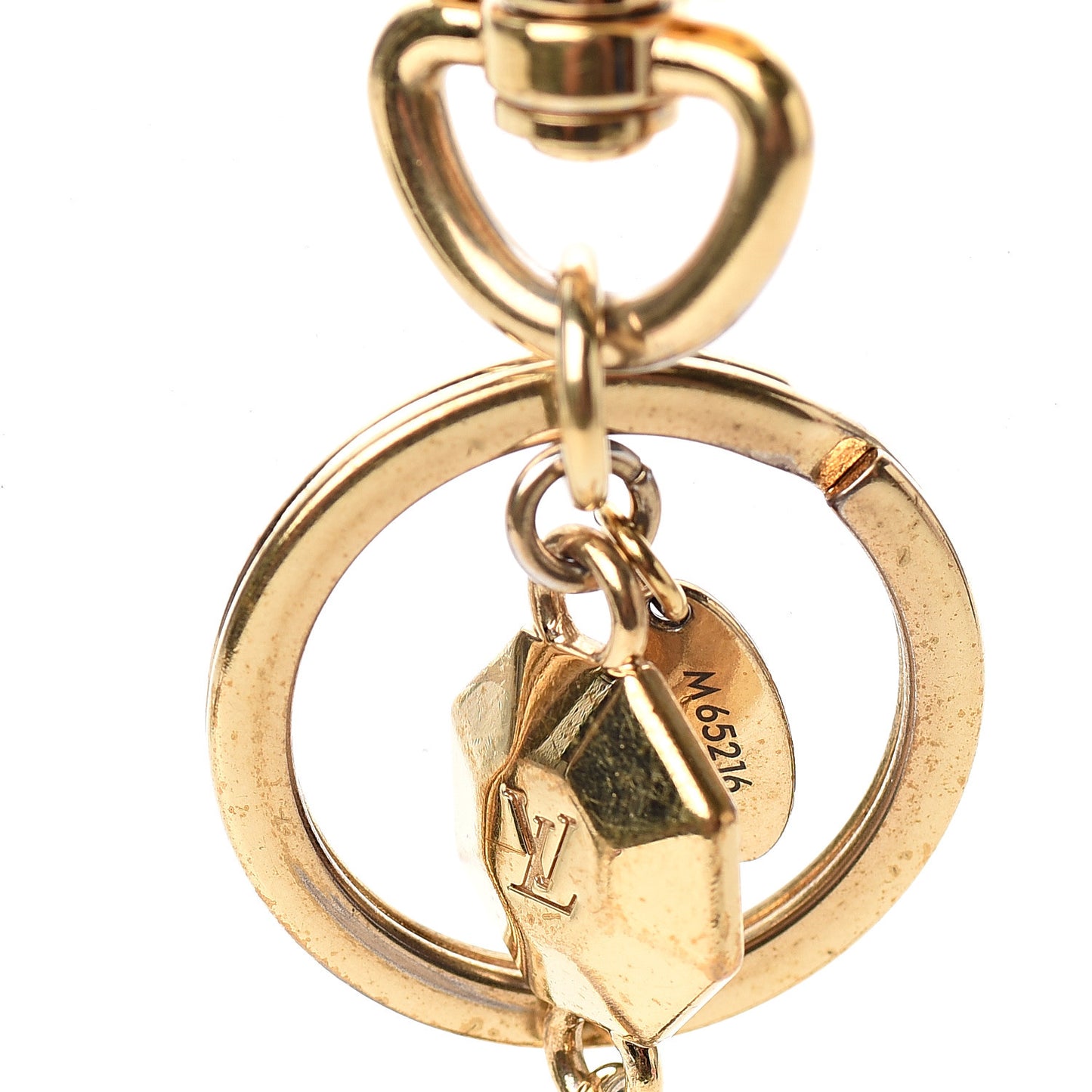 LV Facettes Bag Charm Key Holder Gold