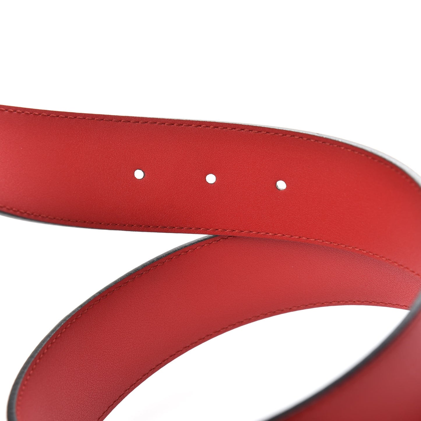 Moon Calfskin Torchon Double G 40mm Belt 80 32 Hibiscus Red
