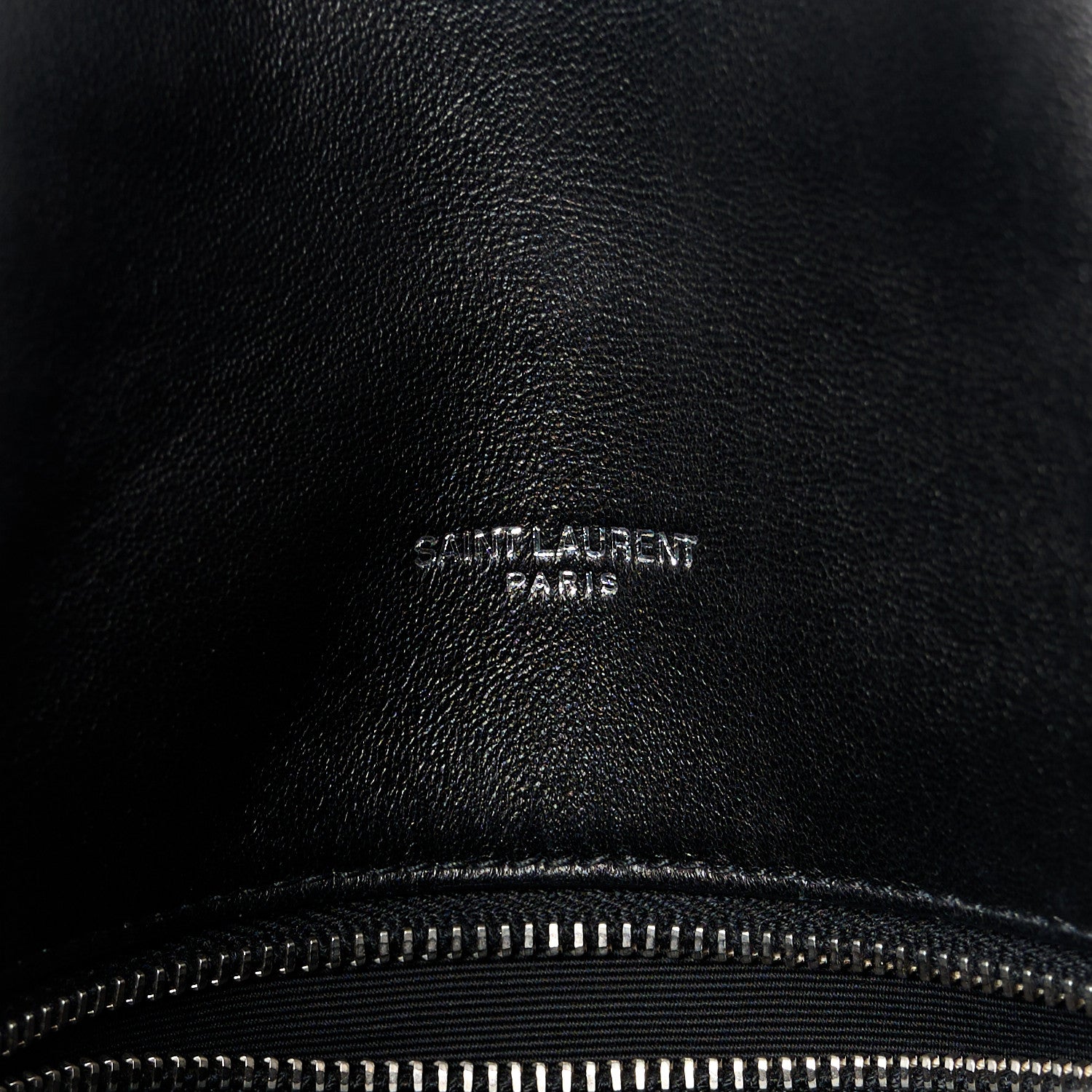 Saint Laurent Lambskin Quilted Small Loulou Puffer Monogram Chain Satchel Black 7 of 11