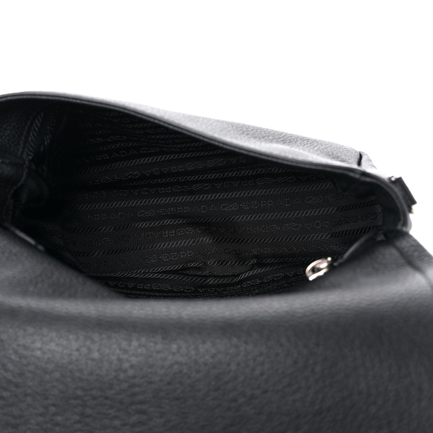 Vitello Daino Soft Flap Crossbody Black