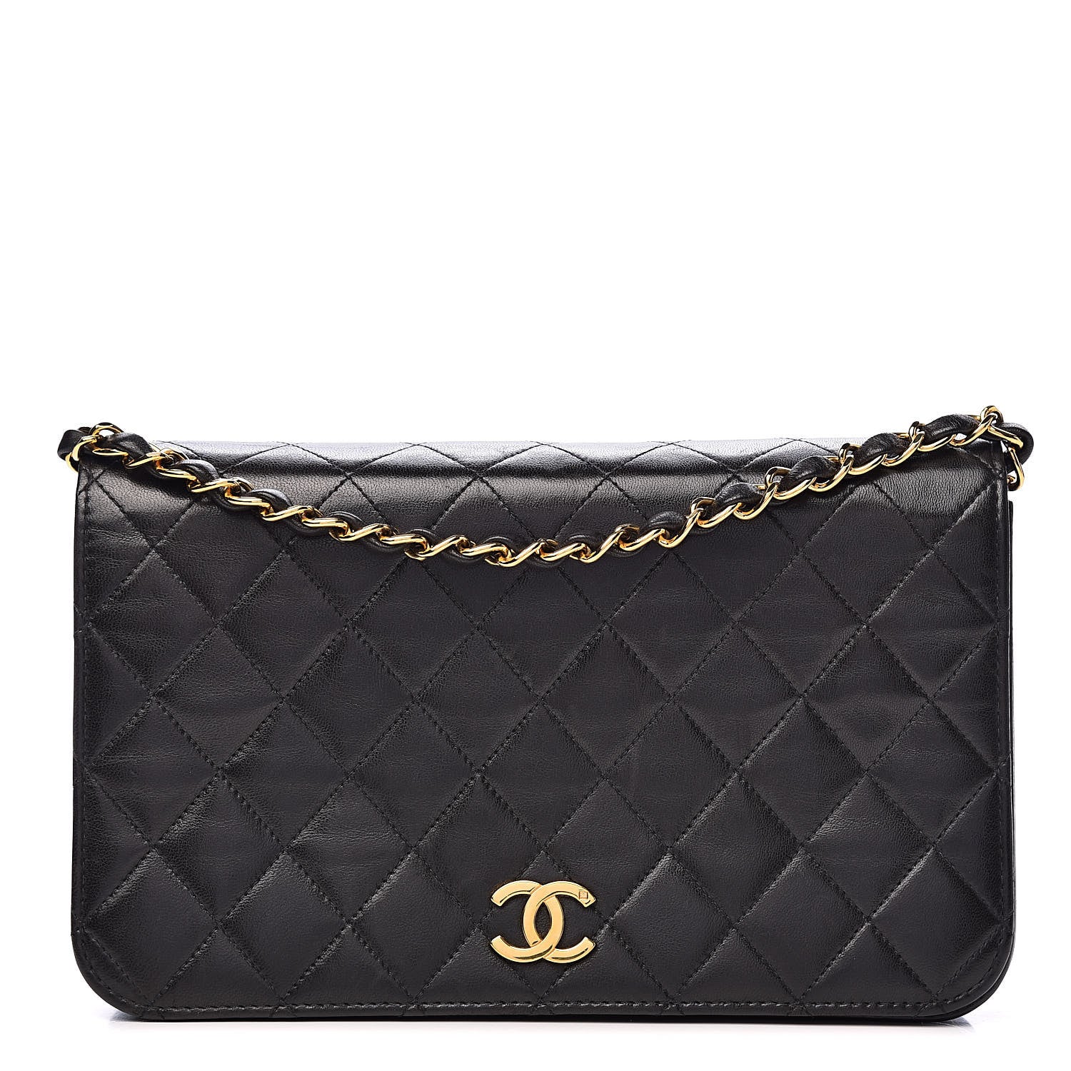 Chanel Lambskin Quilted Small Single Flap Black 1 of 12
