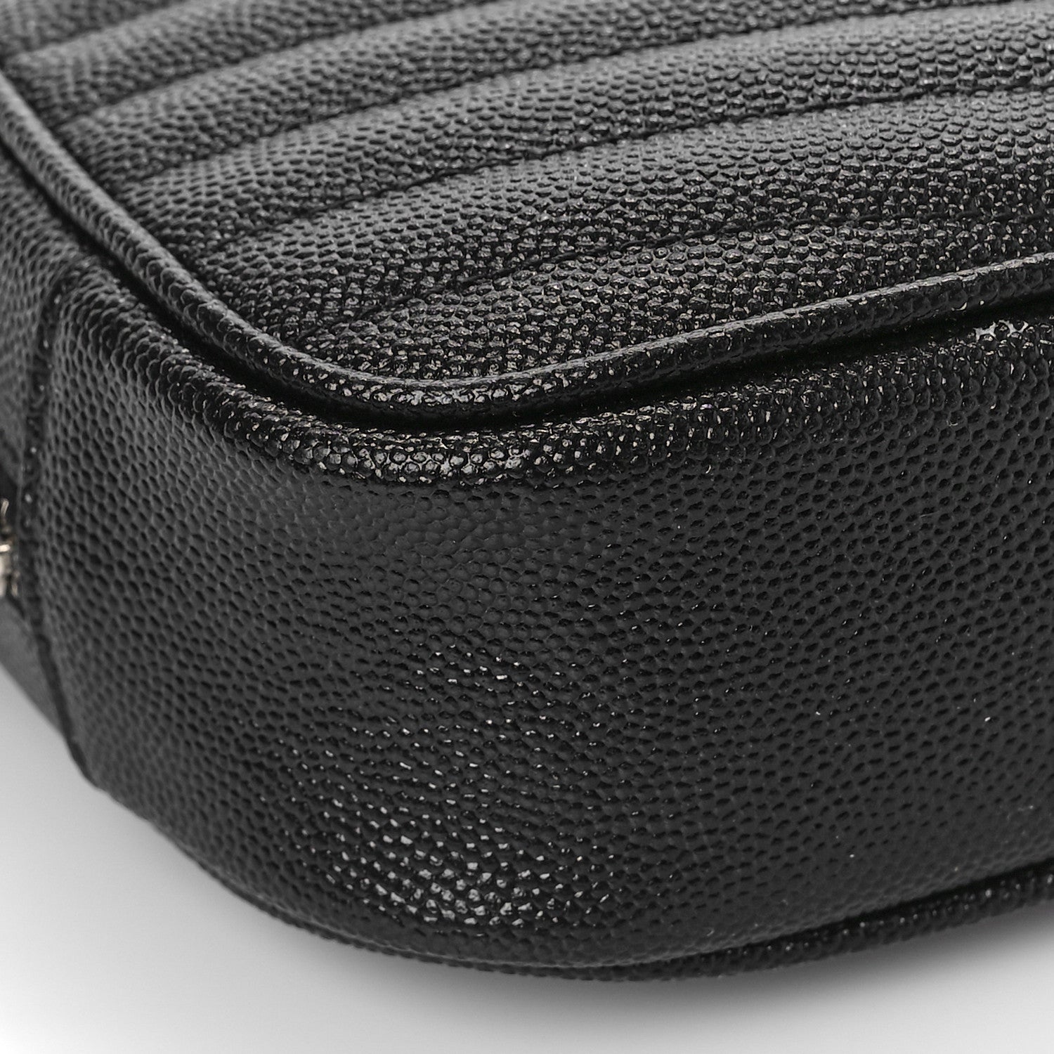 Saint Laurent Grain De Poudre Matelasse Monogram Mini Lou Camera Bag Black 7 of 8