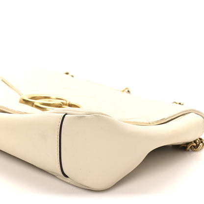 Gucci Calfskin Matelasse Medium GG Marmont Shoulder Bag White 9 of 10