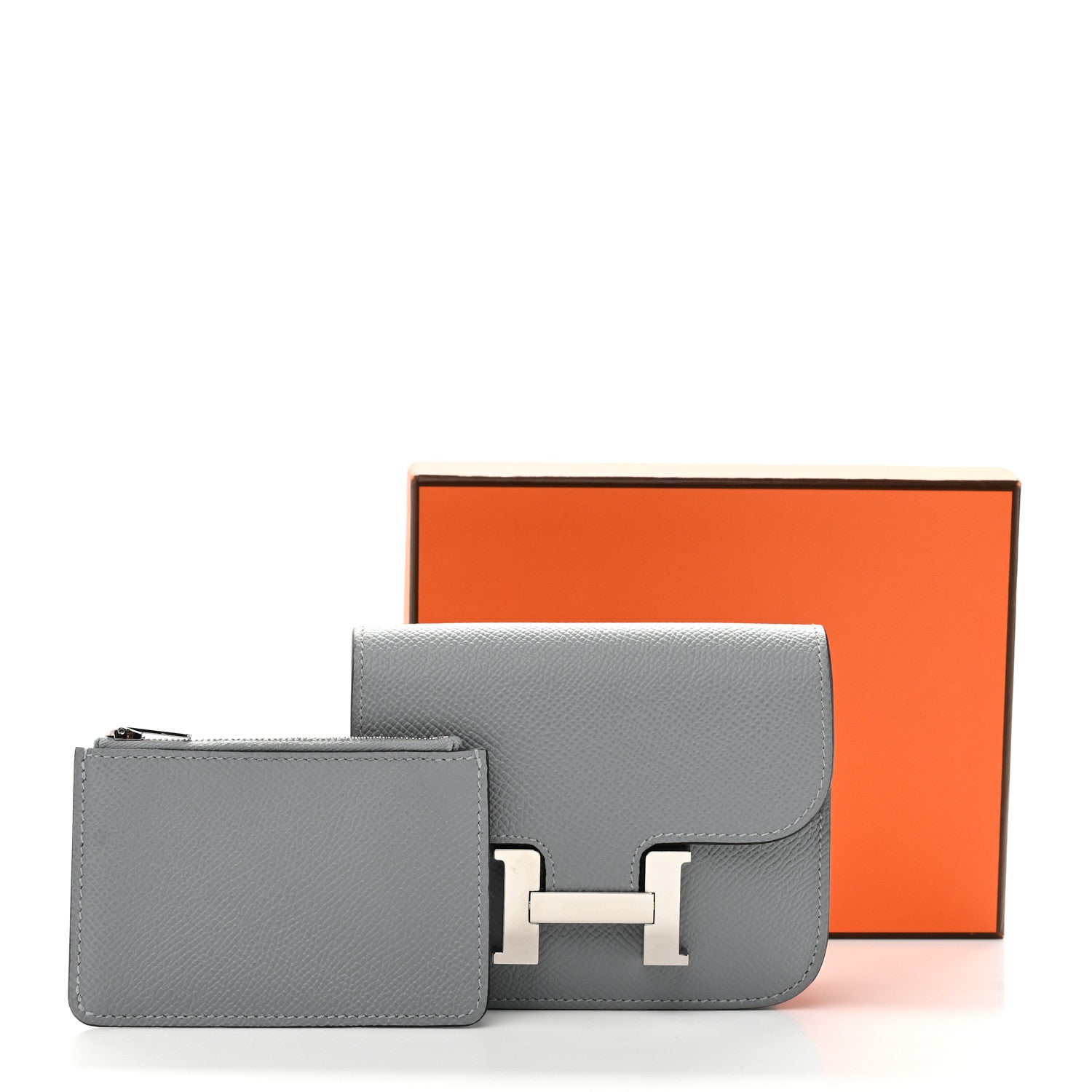 Hermes Epsom Constance Slim Wallet Gris Pantin 9 of 9