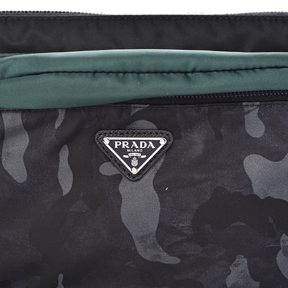 Prada Nylon Camouflage Print Pouch Blue 10 of 10