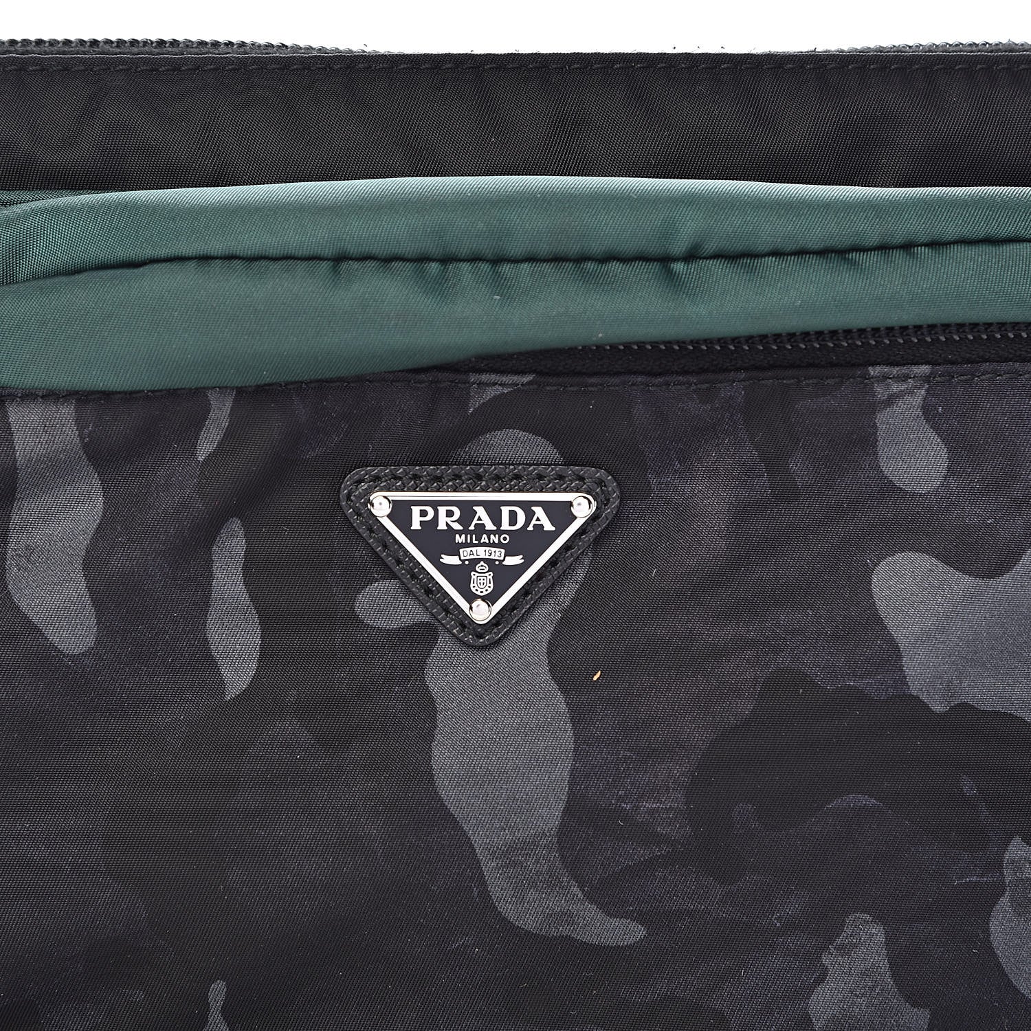 Prada Nylon Camouflage Print Pouch Blue 10 of 10