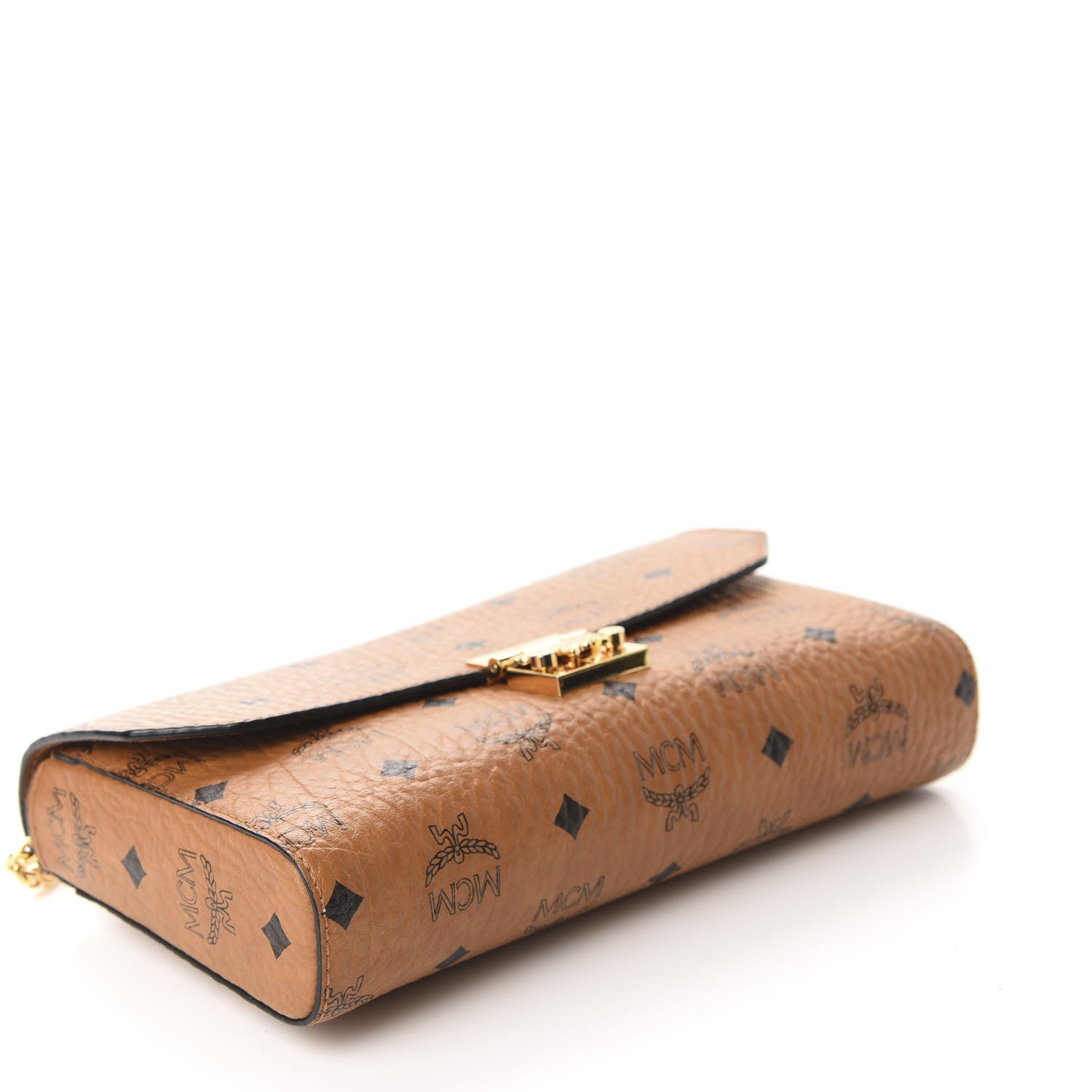 MCM Visetos Small Millie Crossbody Bag Cognac 4 of 9