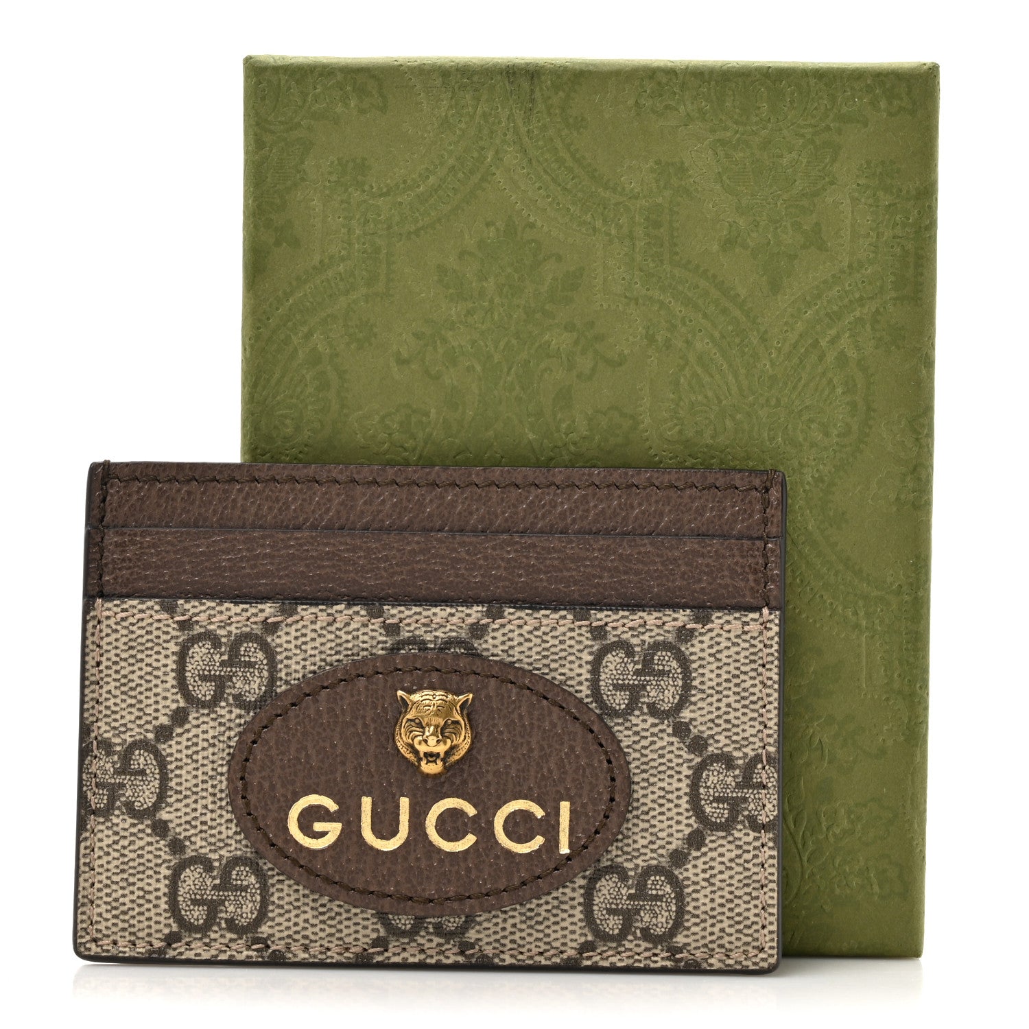 Gucci GG Supreme Monogram Neo Vintage Card Holder Beige Crop New Acero 9 of 9