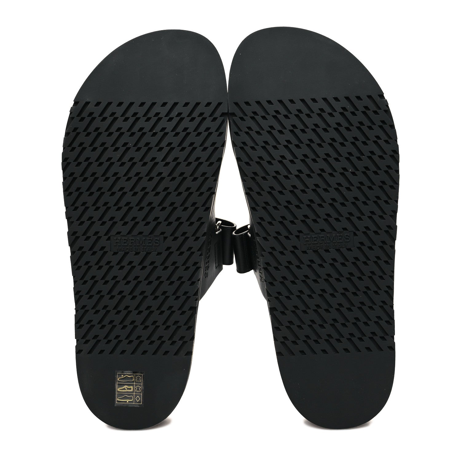 Hermes Calfskin Mens Chypre Sandals 41.5 Black 5 of 9
