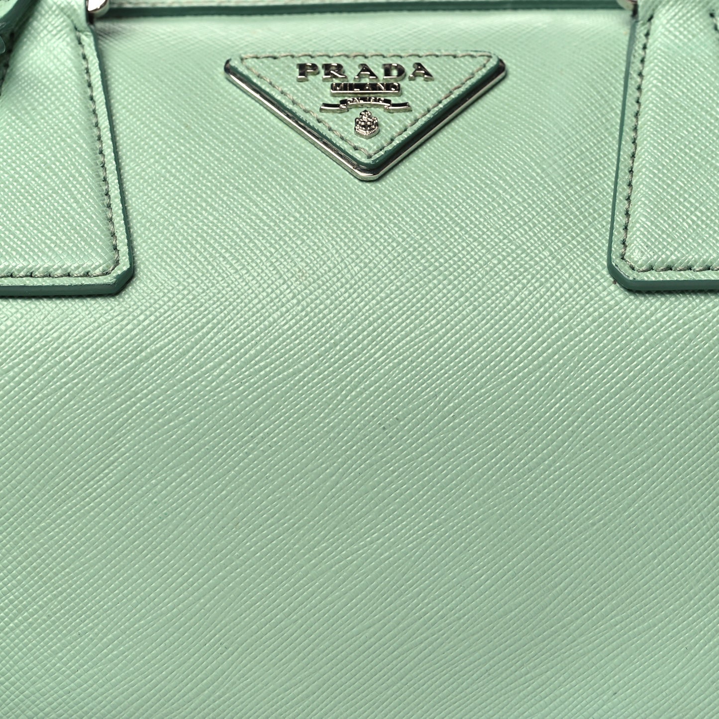 Saffiano Lux Top Handle Crossbody Bag Acquamarina