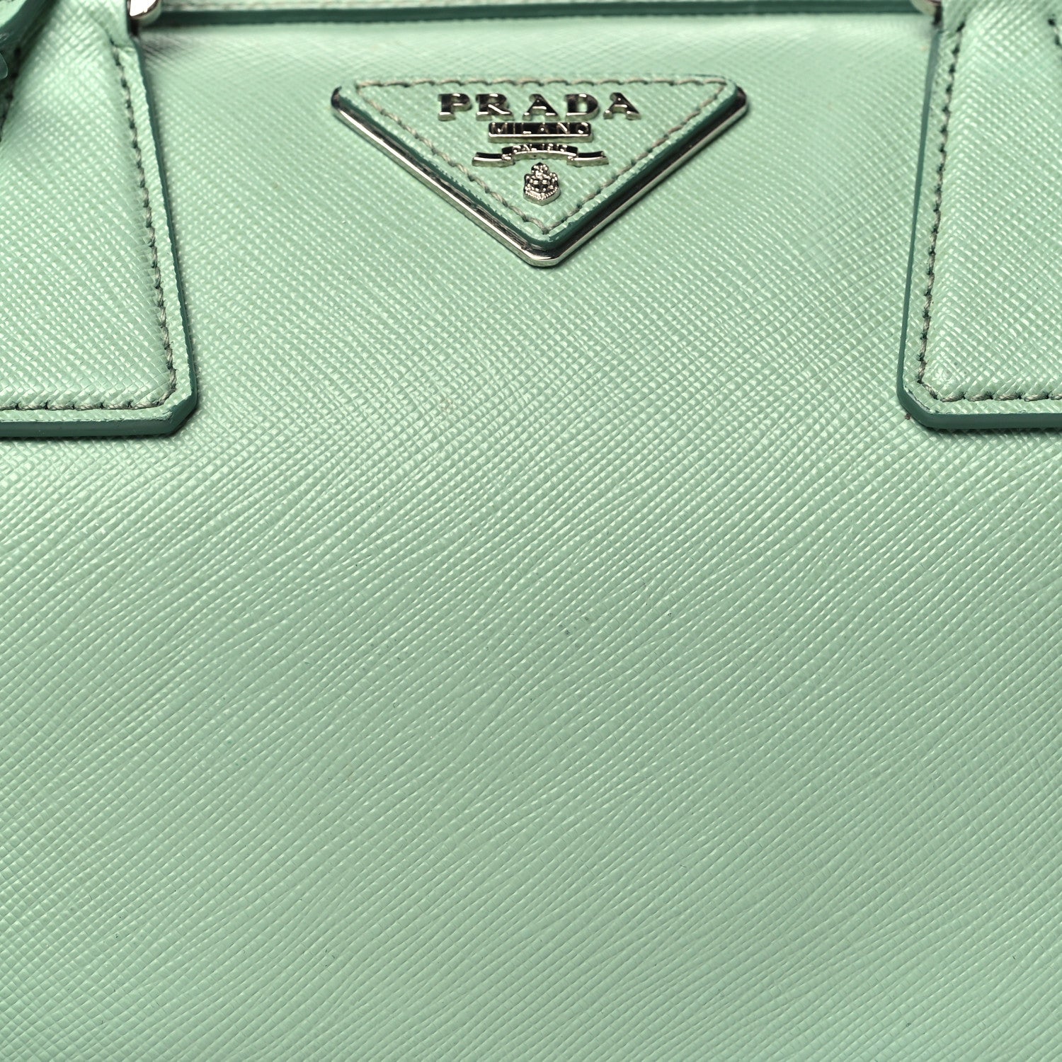 Prada Saffiano Lux Top Handle Crossbody Bag Acquamarina 7 of 10