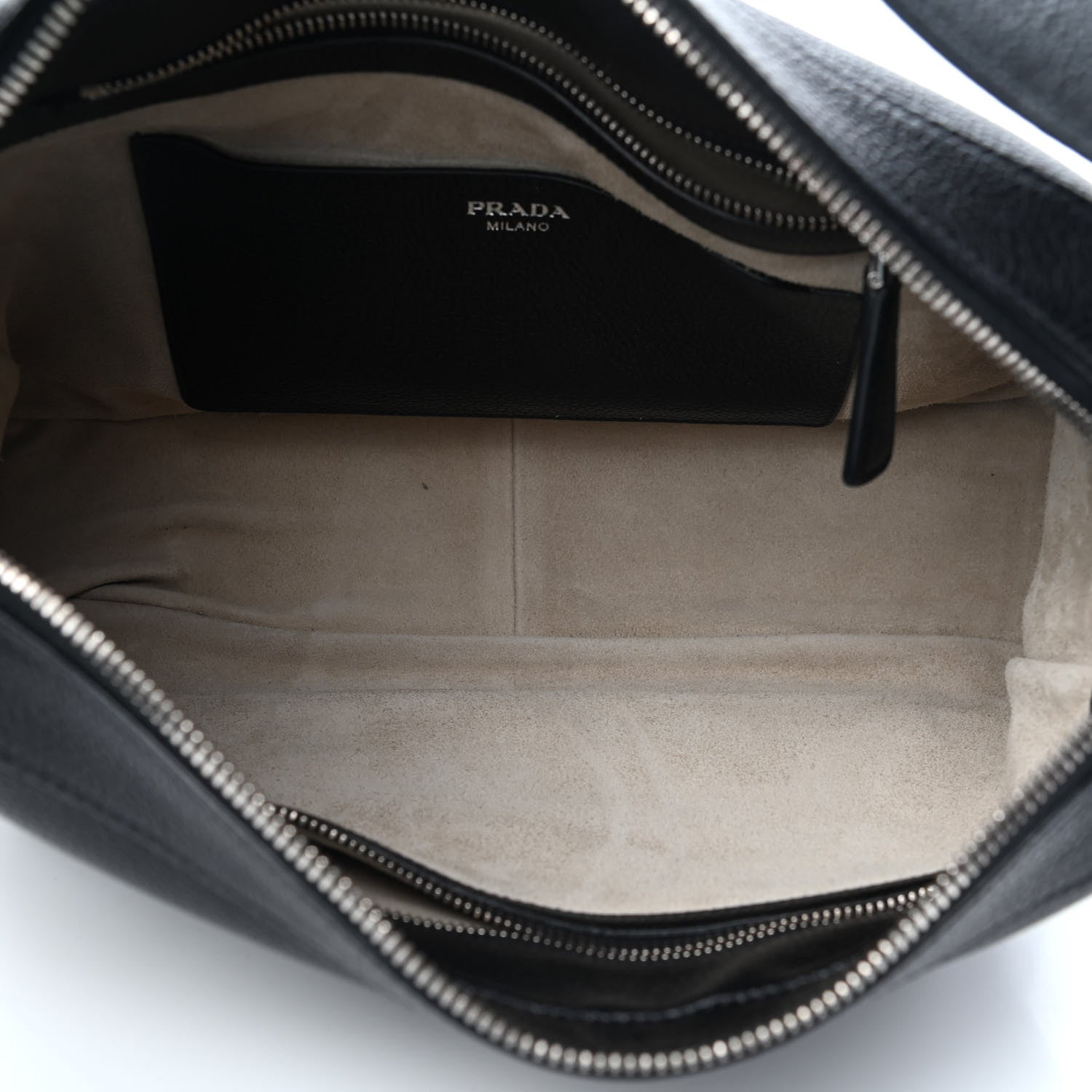 Prada Vitello Daino Shoulder Bag Black 4 of 8