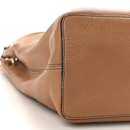 Gucci Pebbled Calfskin Large Soho Hobo Camelia 8 of 12