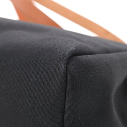 Hermes Toile Vache Calfskin Herbag 30 PM Black Natural 12 of 21