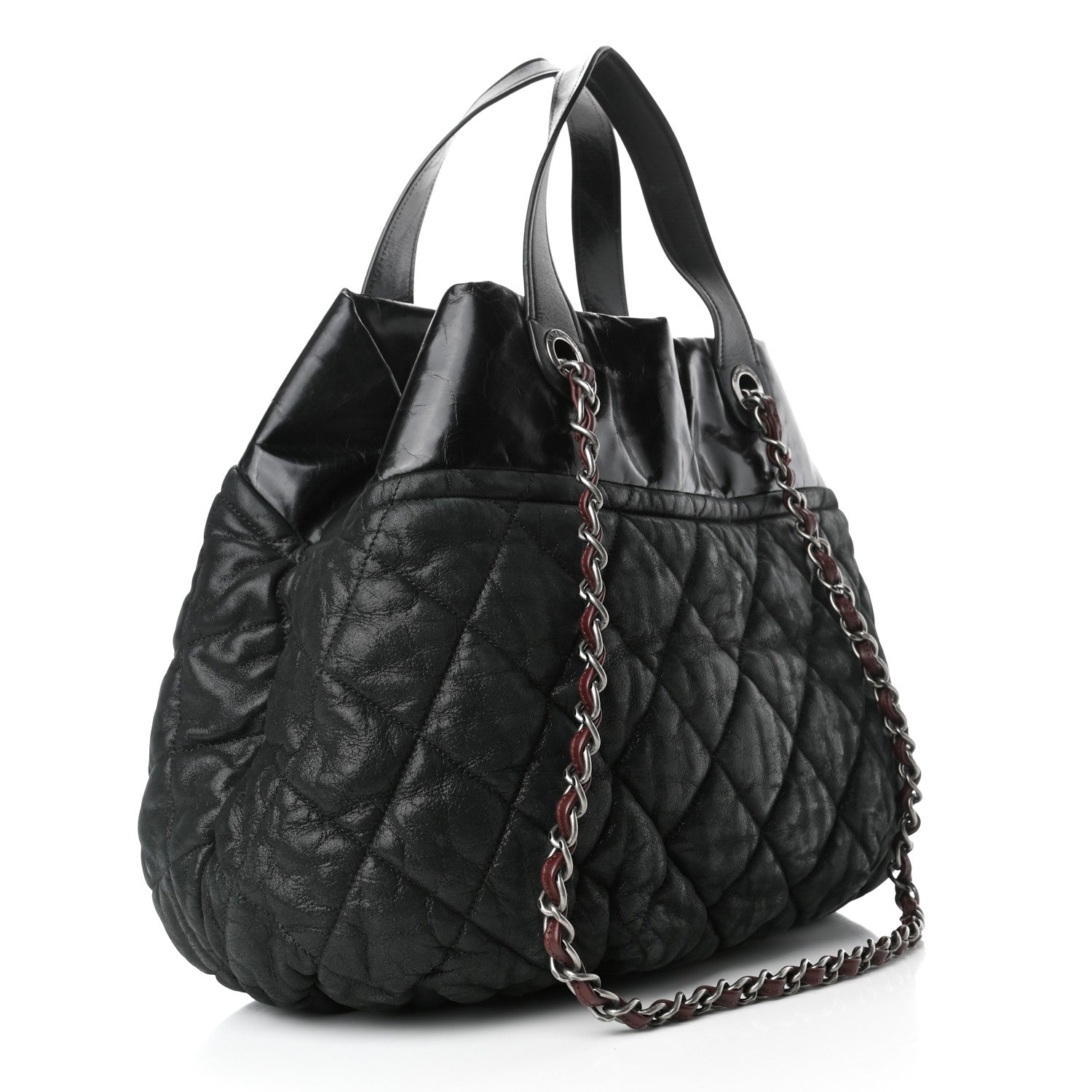 Chanel Iridescent Calfskin Quilted Large In The Mix Tote Black 2 of 4