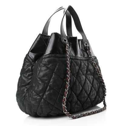 Chanel Iridescent Calfskin Quilted Large In The Mix Tote Black 2 of 4