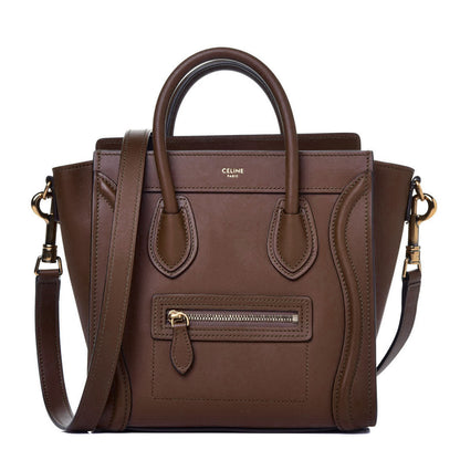 Celine Smooth Calfskin Nano Luggage Glazed Nut 1 of 11