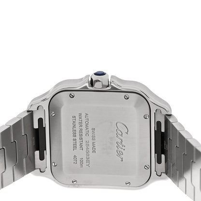 Cartier Stainless Steel 39.8mm Santos De Cartier Automatic Watch Green 4 of 5