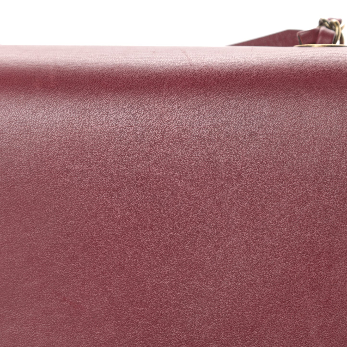 Shiny Calfskin Goatskin Quilted Medium Coco Curve Messenger Flap Burgundy