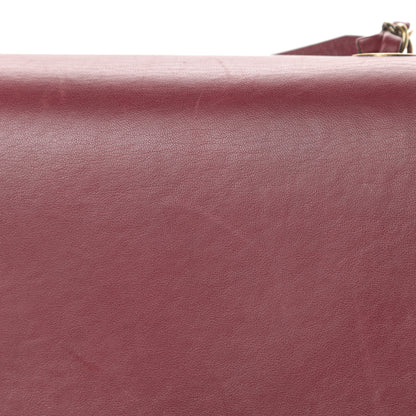 Chanel Shiny Calfskin Goatskin Quilted Medium Coco Curve Messenger Flap Burgundy 12 of 16