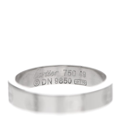 Cartier 18K White Gold 3.5mm LOVE Wedding Band Ring 49 4.75 4 of 4