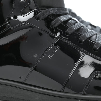 Saint Laurent Patent Court Classic SL/10H High Top Sneakers 44 Black 9 of 10