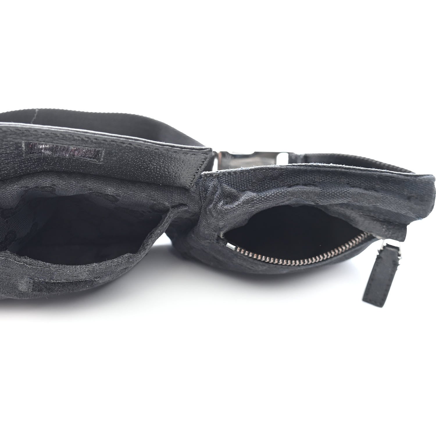 Gucci GG Monogram Double Pocket Belt Bag Black 5 of 9