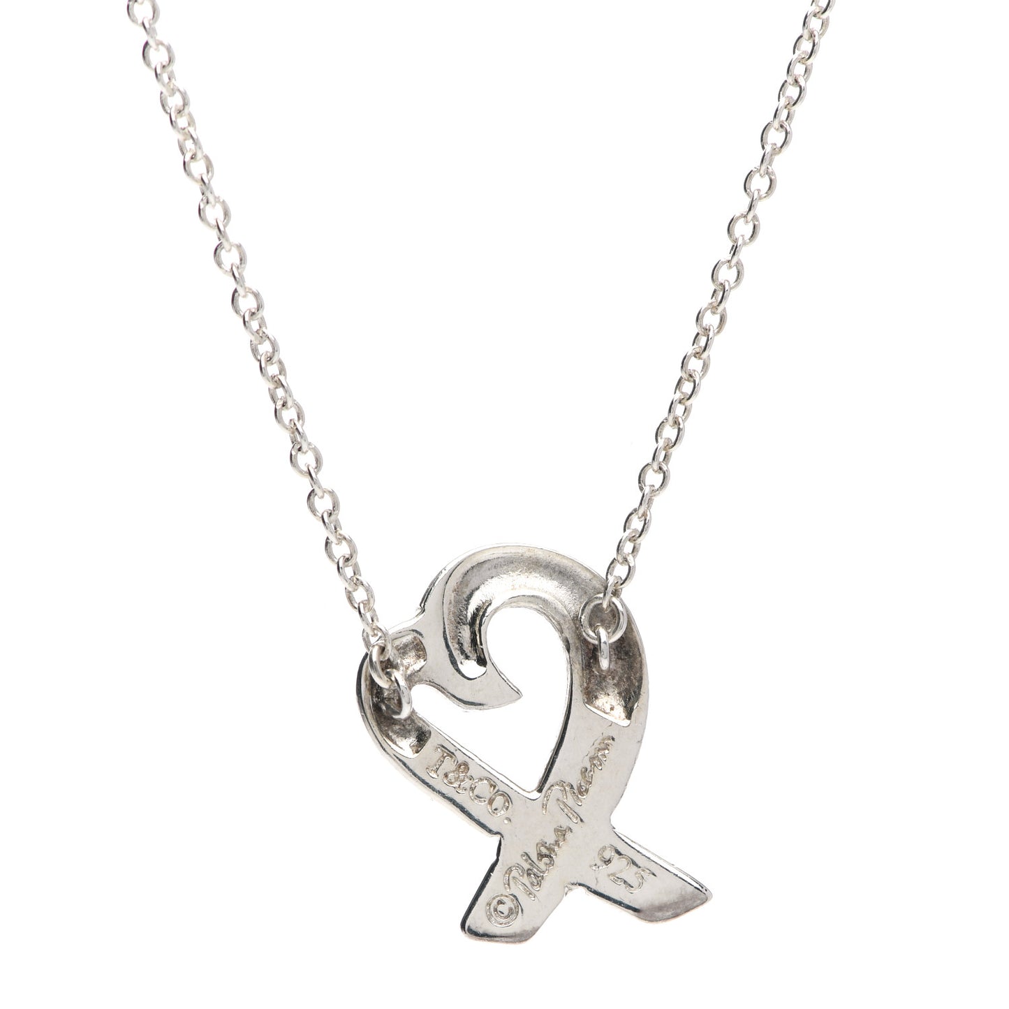 Sterling Silver Paloma Picasso Loving Heart Pendant Necklace