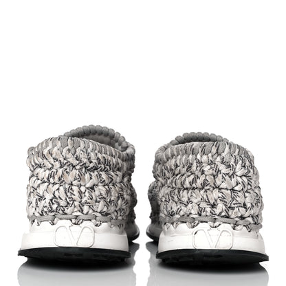 Valentino Garavani Fabric Crochet Mens Low Top Sneakers 44 Pastel Grey 5 of 10