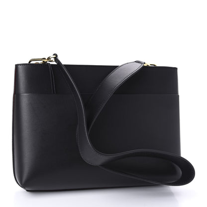 Mansur Gavriel Calfskin Logo Debossed Bag Black 3 of 9