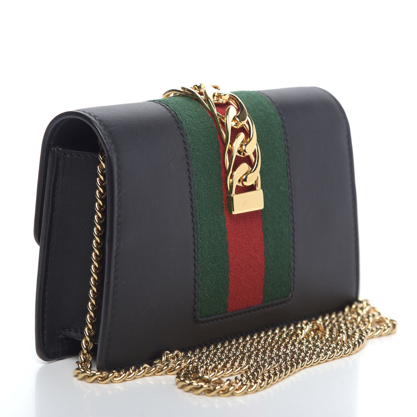 Calfskin Super Mini Sylvie Chain Shoulder Bag Black