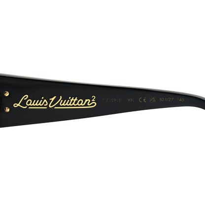 Louis Vuitton X NIGO Acetate 1.1 Zillionaires Sunglasses Z1591E Black 5 of 8