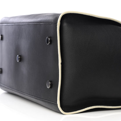 Saint Laurent Calfskin Small Monogram Downtown Cabas Black White 7 of 8