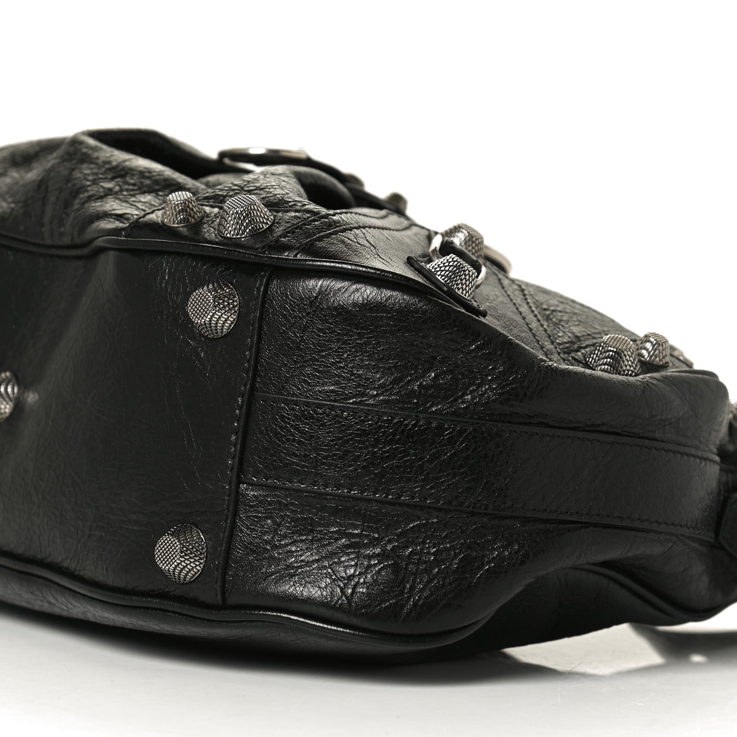 Agneau Arena Medium Le Cagole Shoulder Bag Black