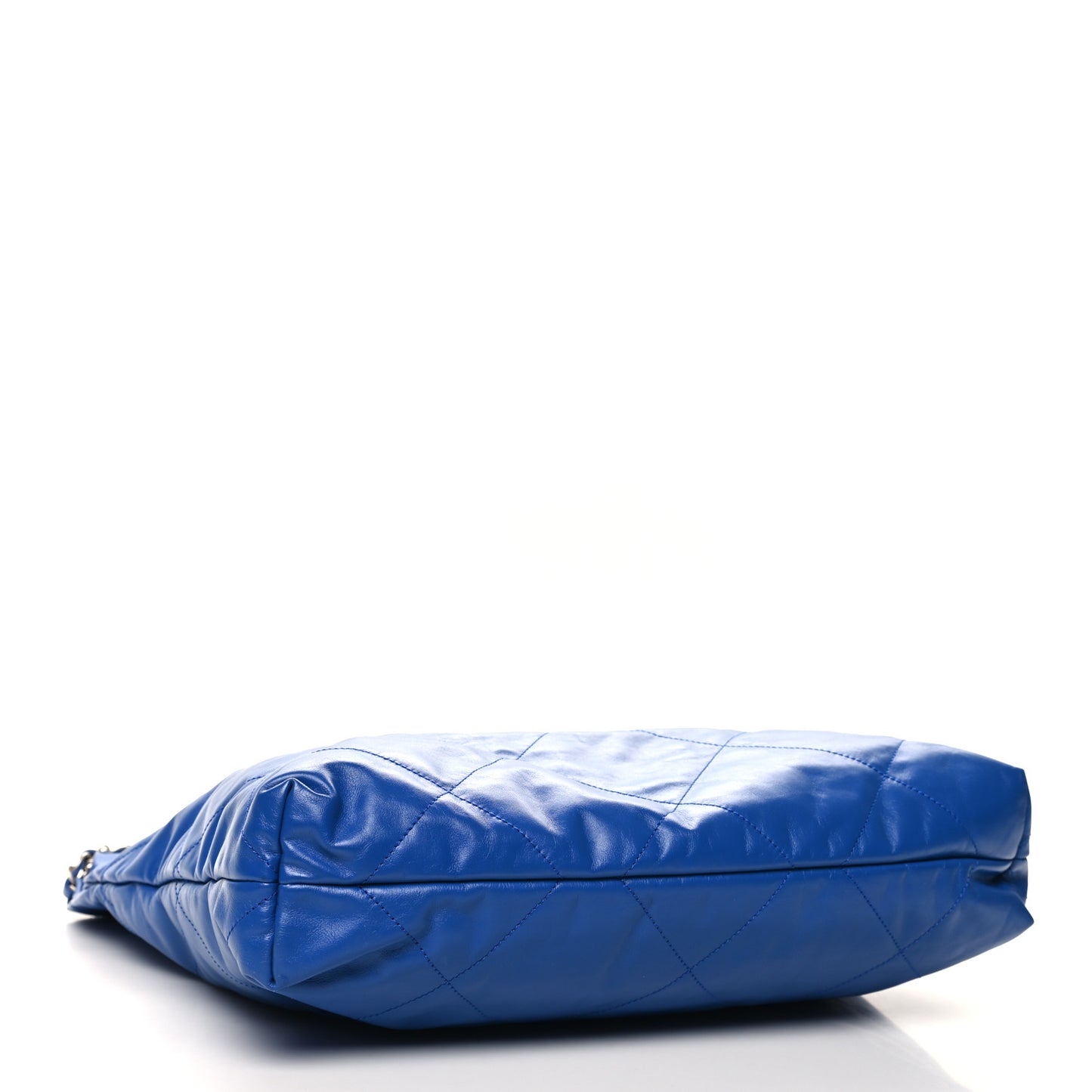 Shiny Calfskin Quilted Chanel 22 Blue