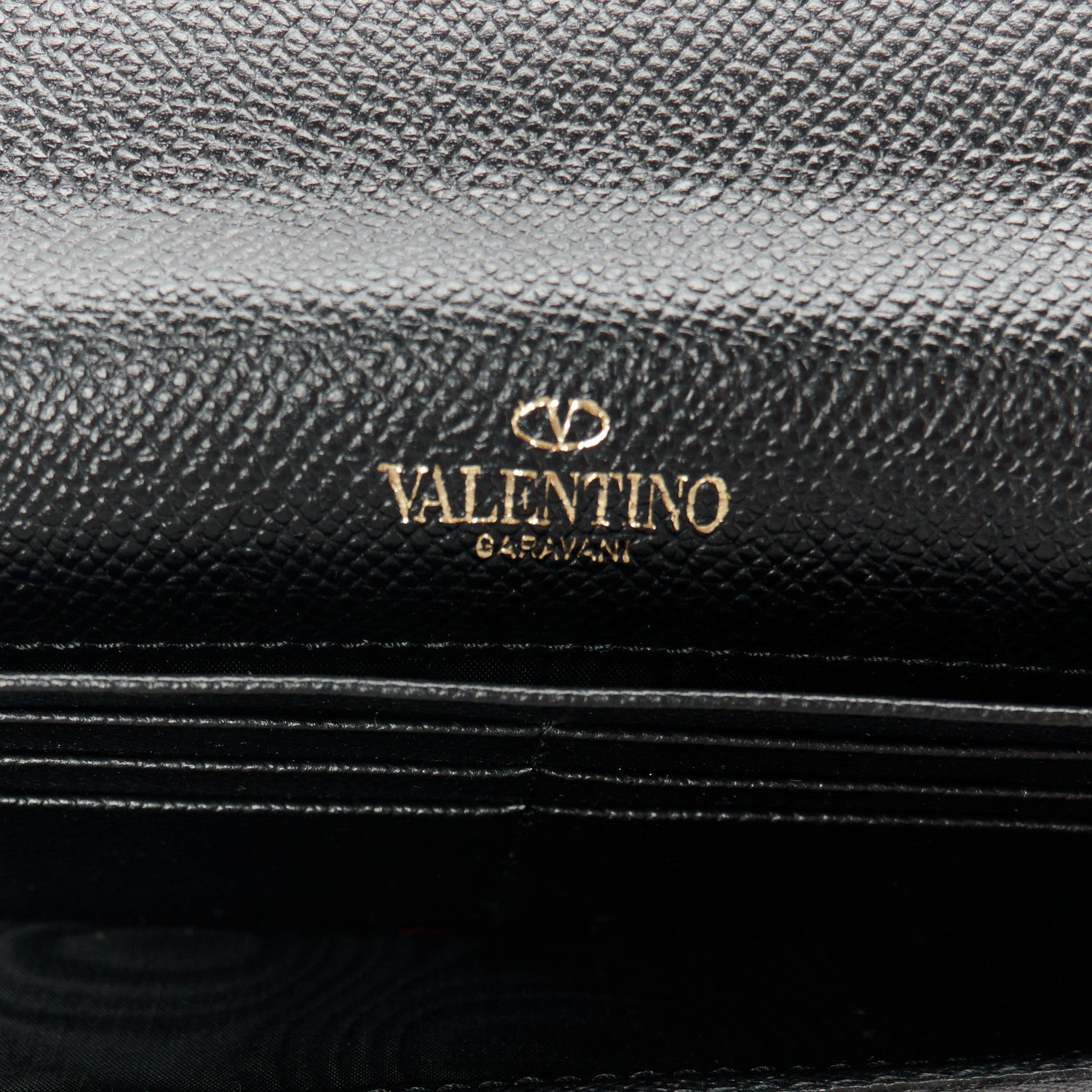 Valentino Garavani Calfskin Continental Flap Wallet Black 6 of 9