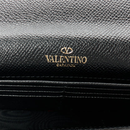 Valentino Garavani Calfskin Continental Flap Wallet Black 6 of 9