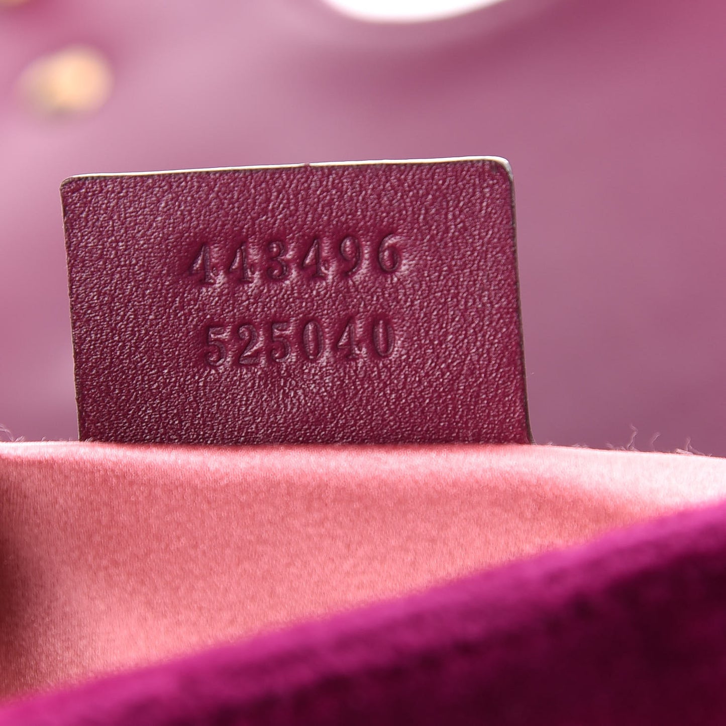 Velvet Matelasse Medium GG Marmont Shoulder Bag Fuchsia Violet Cyclamen