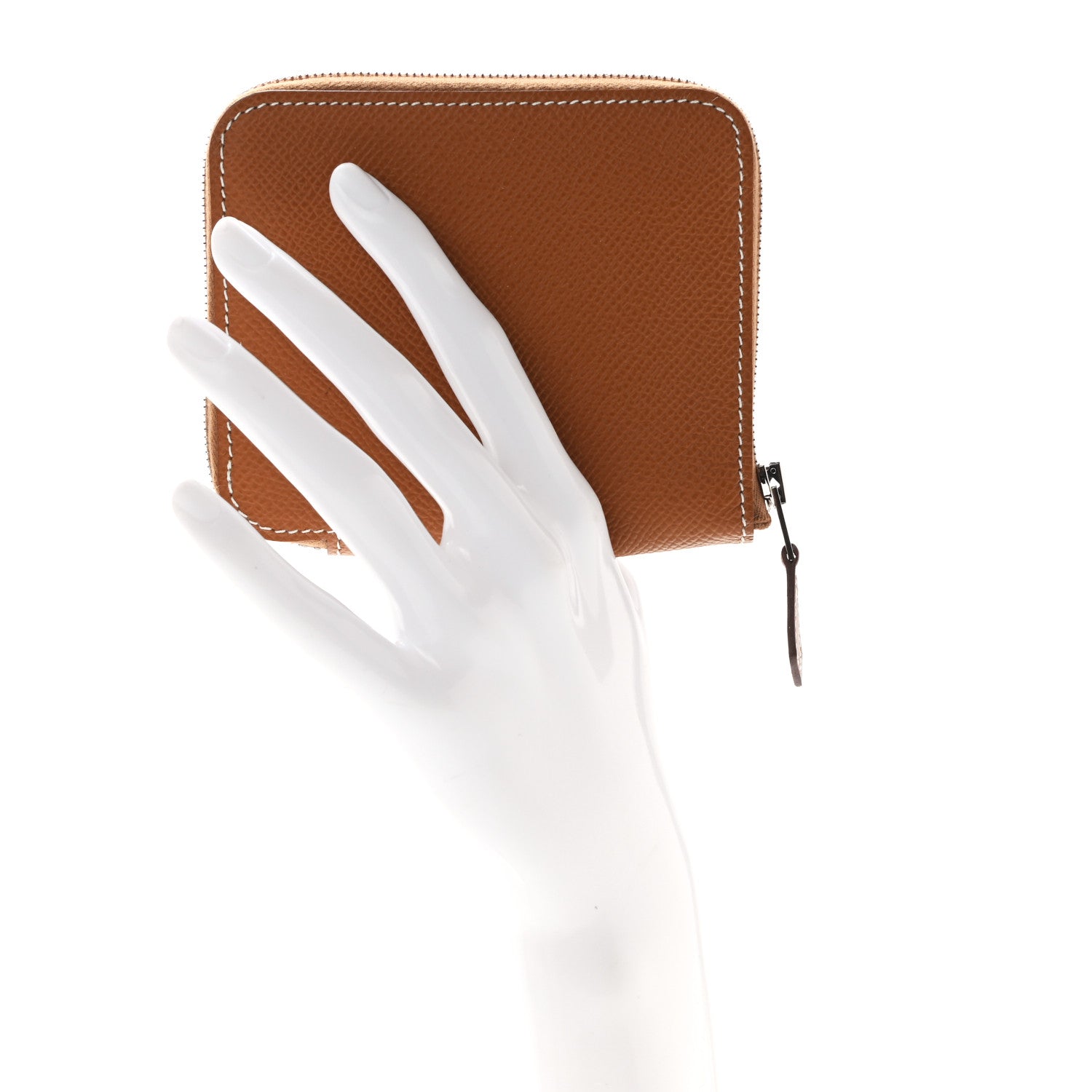 Hermes Epsom Silk'in Compact Wallet Gold 2 of 8