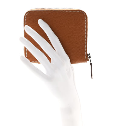 Hermes Epsom Silk'in Compact Wallet Gold 2 of 8