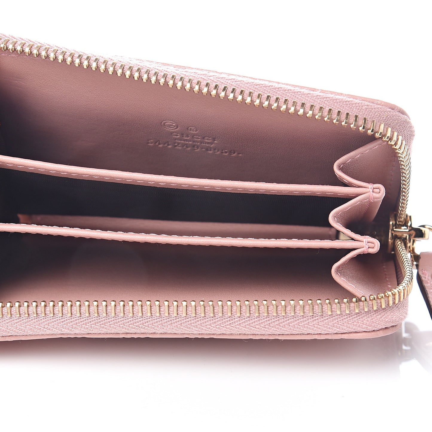 Microguccissima Zip Around Card Case Soft Pink
