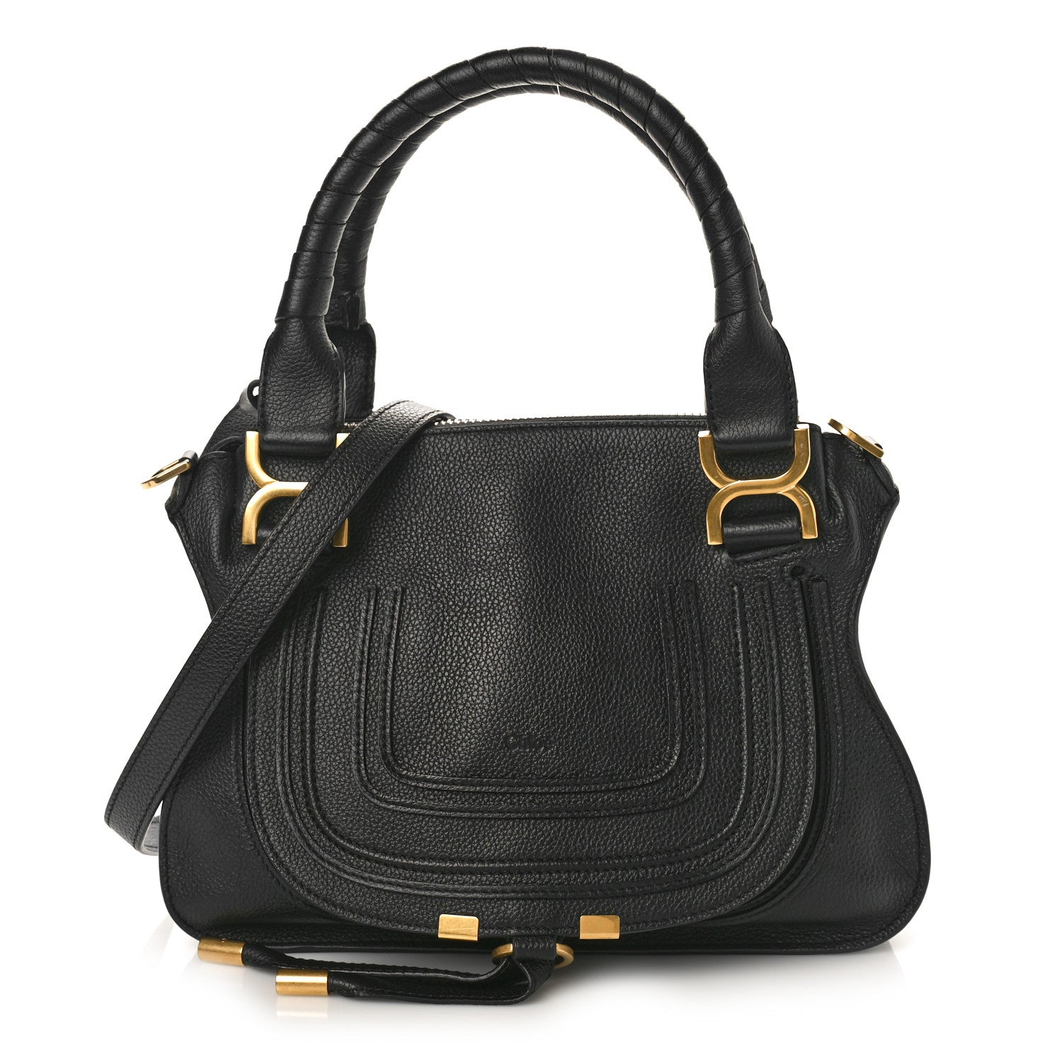 Chloe Calfskin Small Marcie Satchel Black 1 of 11